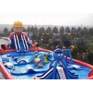 Outdoor Inflatable Water Park With Big Water Pool And Water Game Toys