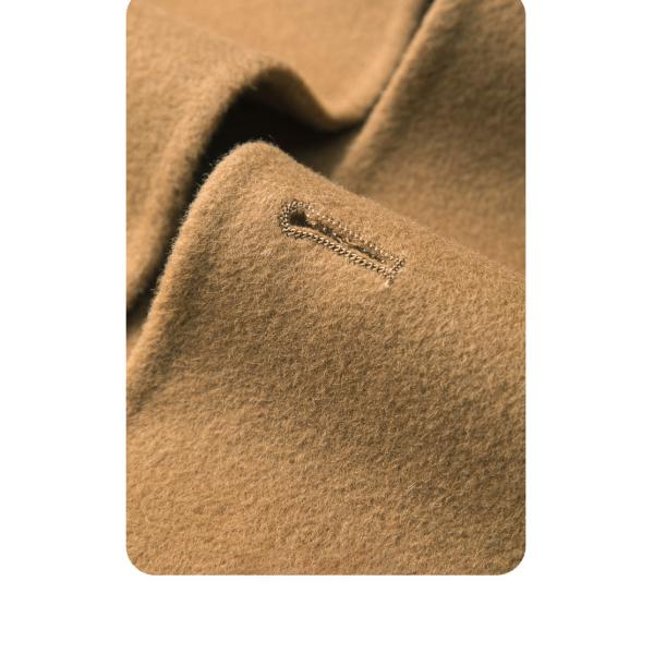 Cotton Lapel Men's Winter Coat Oversized Single Breasted Trench Jacket for Cold Days