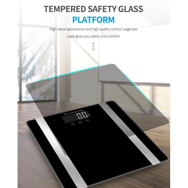 Tempered Safety Glass Platform 330LB Electronic Body Fat Analyser Scale