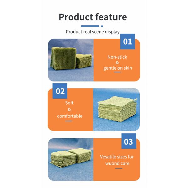 Medical Gauze Pad Gauze Swab with Blue Color