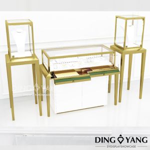 Brass 1200x550x950mm OEM Jewelry Display Counter