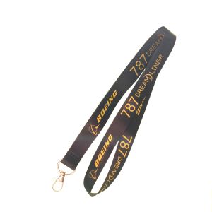 Boeing 787 Dreamliner Custom Neck Lanyards With Secure Clasps Fade Resistant Printing