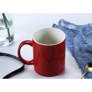 Sublimation 330ml 11OZ Ceramic Mug Cup In Red Yellow Black