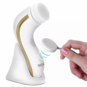 Silicone Electric Facial Cleansing Brush Face Cleaning Spa Massage Scrubber