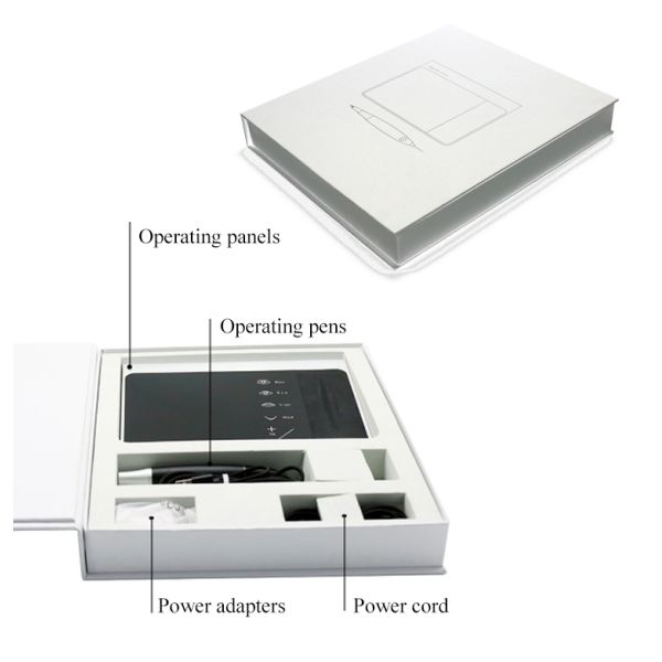 Black Digital PMU Microblading Pen Stainless Steel Electric Tattoo Gun Kit for Eyebrows Lips Skin Permanent Makeup Machine