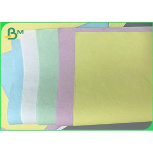 Colorful 55gsm NCR Carbonless Copy Paper Reel For Courier receipt CB CF CFB