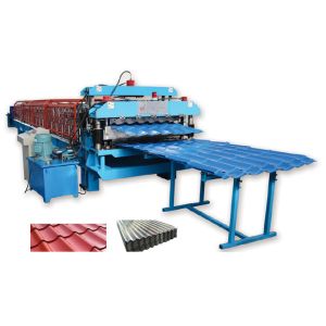 Quality Double Decking Panel Machine, Steel Structure Ribbed Panel Machine for sale