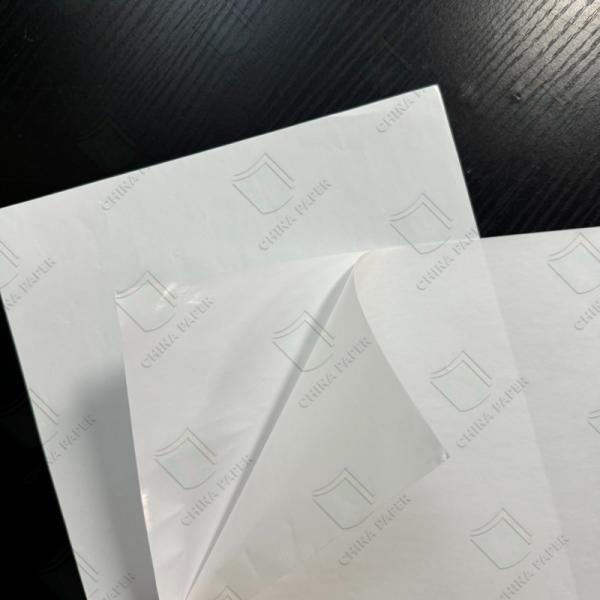 Buy 160g Adhesive Label Sticker Paper with a BOPP Layer and White Glassine Backing at wholesale prices