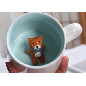 Creative Animal Head Single Layer 3D Ceramic Mugs