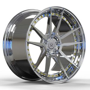 Forged 2Piece Deep Stepped Wheels 5x112 5x120 20inch Polished Lips Spokes Gold