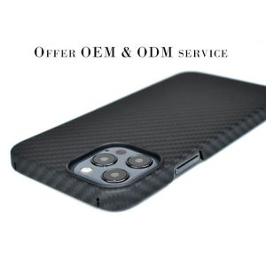 Magnetic Black Color Full Cover Aramid Fiber Phone Case For iPhone 12 Pro Max