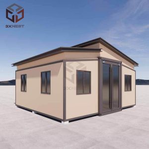 Insulated Fold Out Prefab House Container Home Expandable With Rockwool Panels