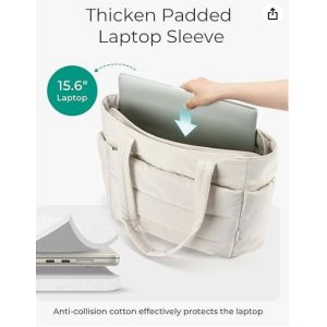 BAGSMART Women's Handbag, Lightweight and Fluffy Handbag, Multi-compartment