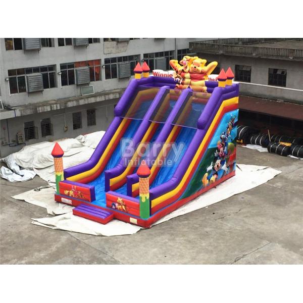 Buy Professional Double Lanes Bear Kid Inflatable Slide 12*8*8m Or Customized at wholesale prices