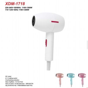 110V Lightweight Powerful Travel Hair Dryer Plastic Material Cool Shot