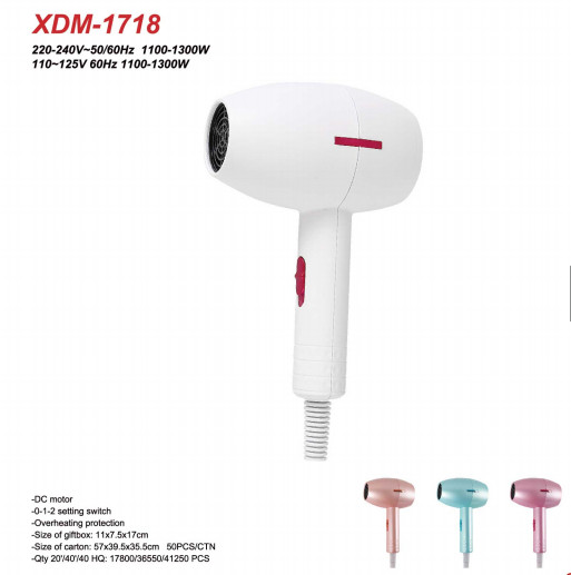 110V Lightweight Powerful Travel Hair Dryer Plastic Material Cool Shot