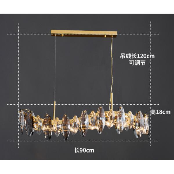 Electroplating Modern Diamond Cut Crystal Chandelier Lights 80*25cm 90*18cm