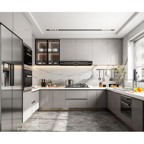 Modern Pvc Door kitchen Cucina Complete plywood Pantry Cupboard Cabinet