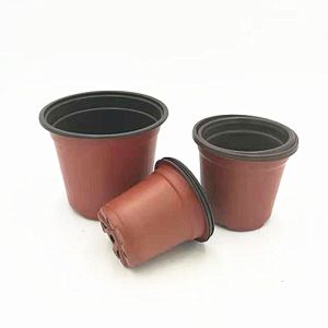 Double colour 2 gallon nursery garden plastic flower pots