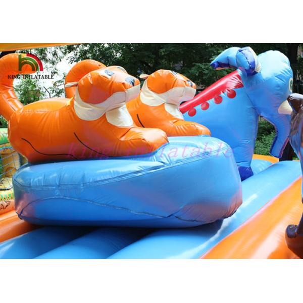 Wild Color Multipurpose Blow Up Park / Jungle Theme PVC Combo Amusement Park