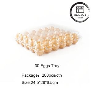 Transparent Plastic Egg Tray 4 To 30 Egg Capacity Blister Box Packaging