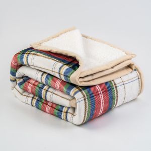 200x230cm Knitted Polyester Reversible Blanket for Home Textile