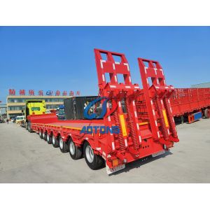 3 Axles Gooseneck Heavy Loading Lowbed Semi Trailer
