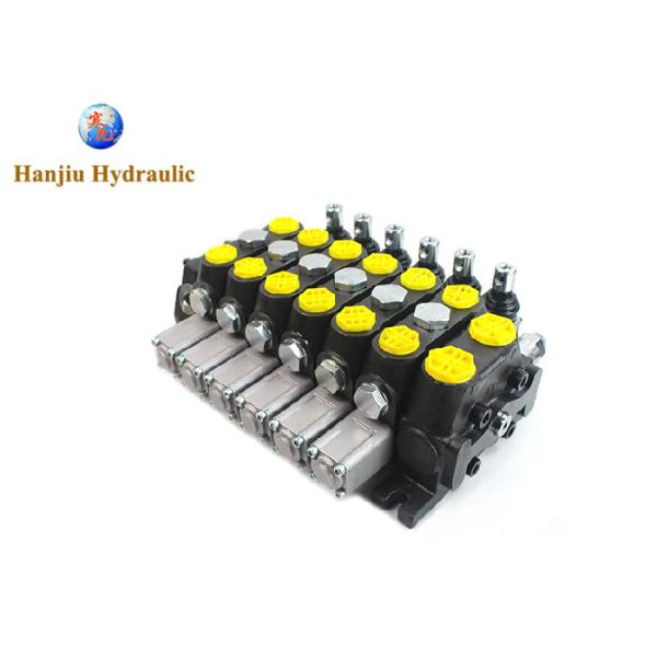 Buy Dcv Series 100lpm Manual Control Hydraulic Section Valve 6 Spools With High Pressure at wholesale prices