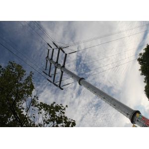China 220kv Q345 galvanized electrical power pole for electric line on sale