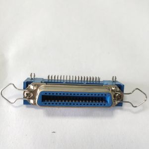 Centronic 50 Pin R/A PCB Female Connector with Bail Clip and board lock