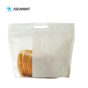 Plastic Zipper 130mic Mylar Stand Up Bags With Window