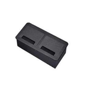 Rectangle Desk Power Outlet Aluminum Brush Convenient Installation