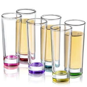 High White Glass Customized Color Logo Tequila Shot Glass , Crystal Shot Glasses