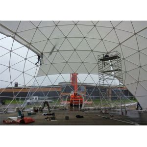PVC Fabric Geodesic Dome Tents Strong Steel Structure 25M Diameter