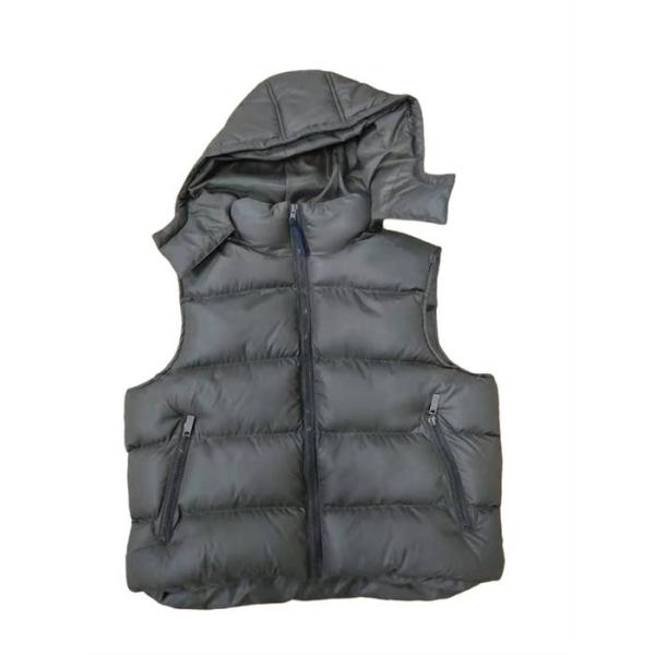 Buy Red White Orange Grey Mens Puffer Vest With Hood Short 3xl  4xl  5xl at wholesale prices