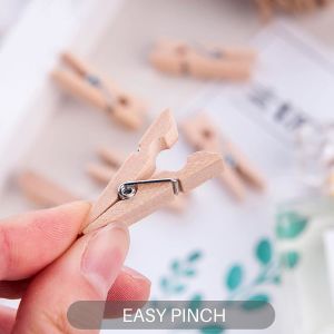 Mini Natural Wooden Craft Clothespins Pegs Clips