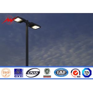 Square 6m Round Tapered LED Parking Lot Light Pole With Galvanization