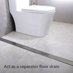 304 Stainless Steel Hair Catcher Black Floor Drain Cover for Smart Linear Tile