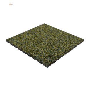 Fireproof Sport Rubber Tiles Flooring Antibacterial Wear Resistant