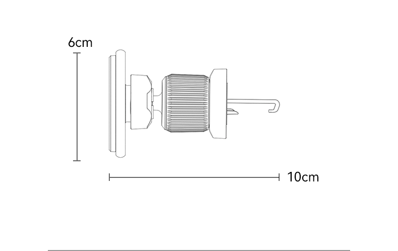 Yesido C252 360° Rotation Strong Magnetic Suction Barb Lock Car Phone Holder for Air Vent Mounting