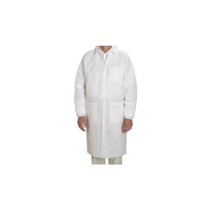 China Breathable Disposable Plastic Lab Coats Customized Sleeve Length With / Without Hoods on sale