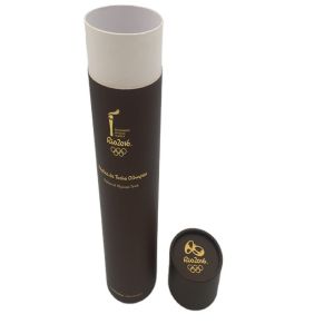 157gsm Cylindrical Cardboard Containers Gold Foil Paper Wine Tubes