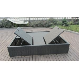 PE Rattan Adjustable Lounge Chair , Modern Foldable Chaise Lounge