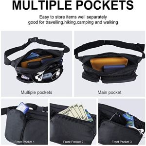 Large Capacity Fashion Fanny Pack Multiple Pockets For Hiking