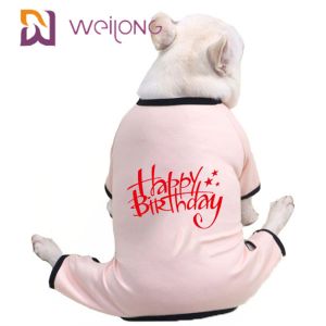Spring / Summer Birthday Pet Pajama CVC Jersey Puppy Pajamas