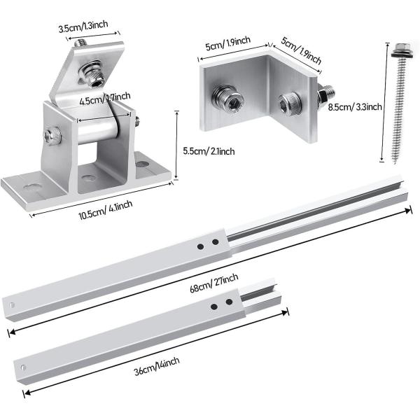 Maximum Efficiency Solar Panel Mounting Bracket with Adjustable Angle Wind Load