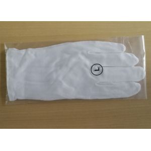 Night Care Cotton Cosmetic Gloves Bleached White Three Stripes Style
