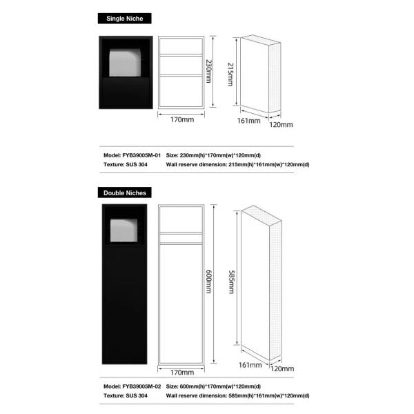 Upgrade Your Bathroom with a Sleek Stainless Steel Shower Niche and Waterproof Design