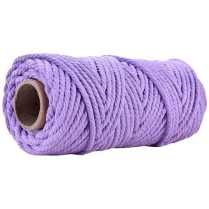 50m Dusty Pink Macrame Cord 5mm ISO9001 Pink Cotton Rope 3 Strands