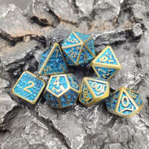 For Dungeon And Dragon Made Dice Sets pokemon card Metal Dice Polyhedral